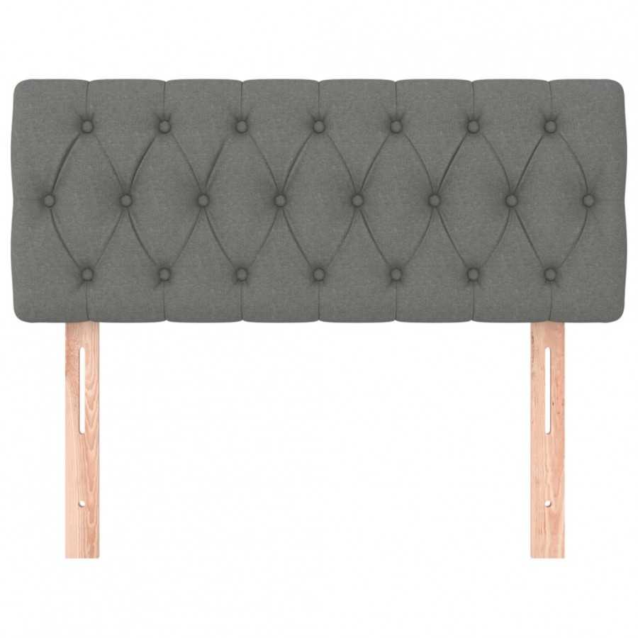 Tête de lit Gris foncé 90x7x78/88 cm Tissu