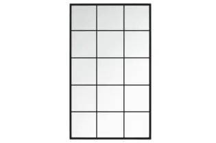 Miroir mural noir 100x60 cm métal 2