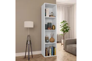 Bibliothèque/Meuble TV Blanc 36x30x143 cm