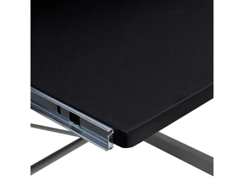 Bureau d'ordinateur d'angle Noir 132x112x99cm 
