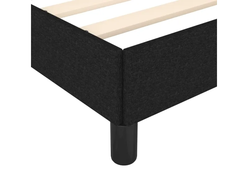 Lit Noir 140x200 cm Tissu