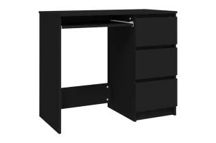 Bureau Noir 90x45x76 cm Aggloméré 2