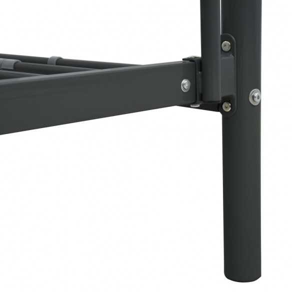 Lit superposé Noir Métal 140x200 cm/90x200 cm