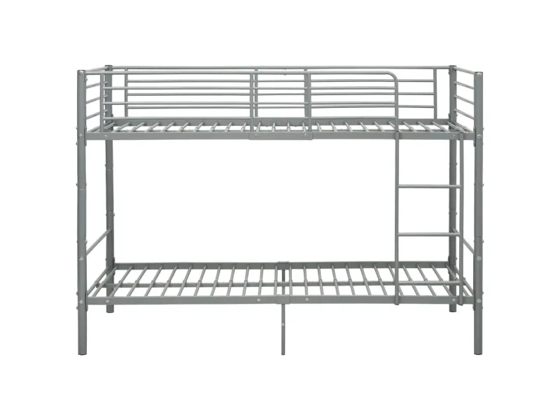Lit superposé Gris Métal 90x200 cm