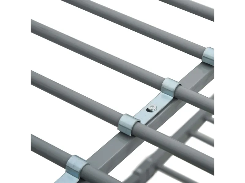 Lit superposé Gris Métal 90x200 cm