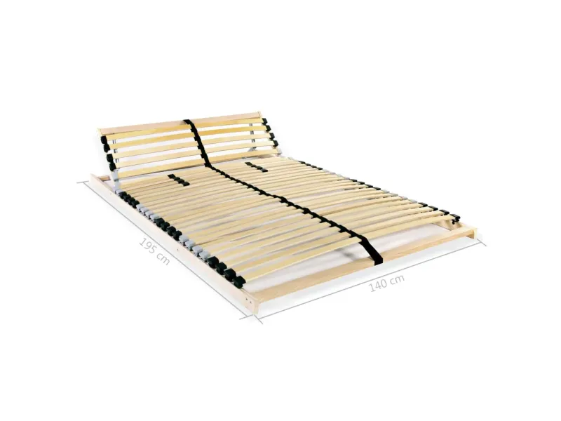 Sommier à lattes avec 28 lattes 7 zones 140 x 200 cm
