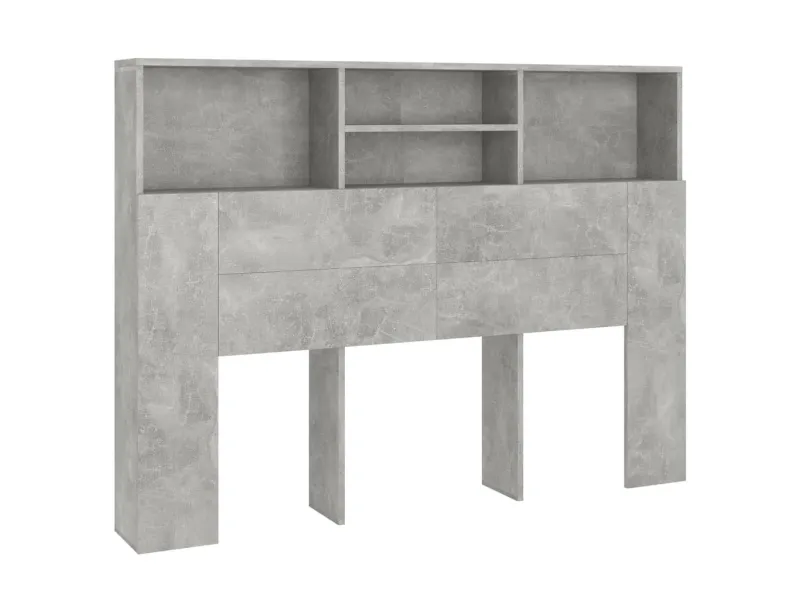 Armoire de tête de lit Gris béton 140x19x103,5 cm