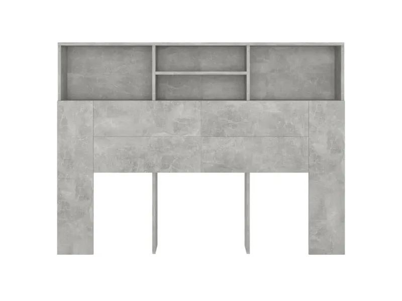 Armoire de tête de lit Gris béton 140x19x103,5 cm
