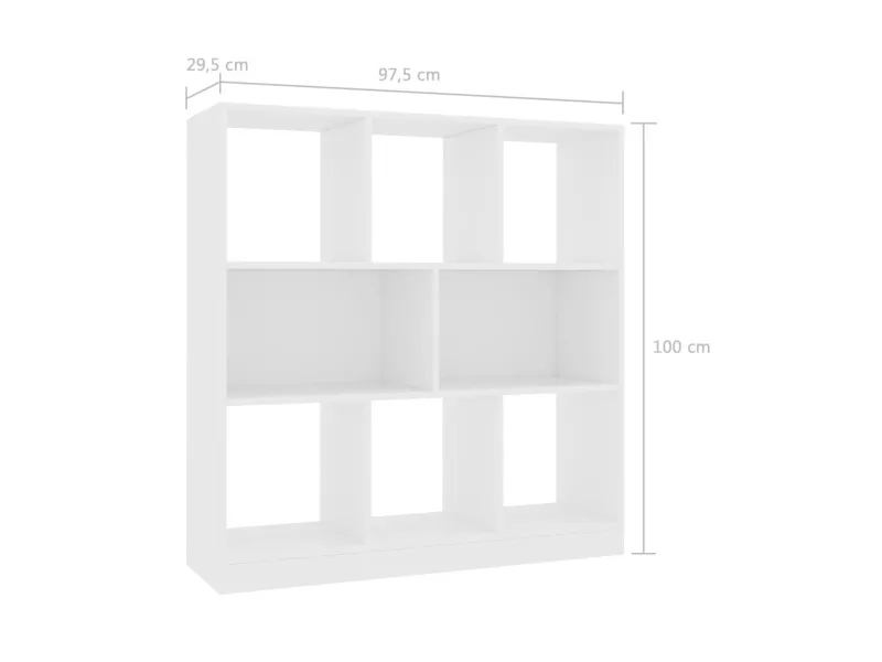 Bibliothèque Blanc 97,5x29,5x100 cm 