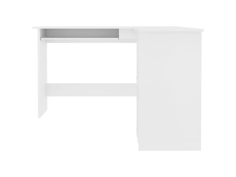 Bureau d'angle en forme de L Blanc 120x140x75 cm