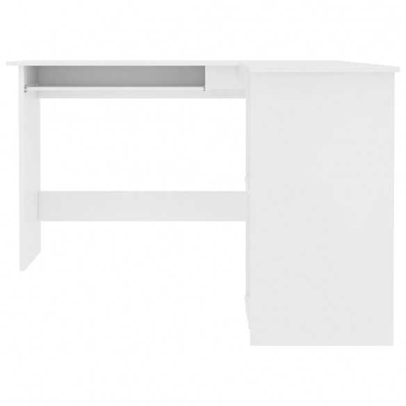 Bureau d'angle en forme de L Blanc 120x140x75 cm