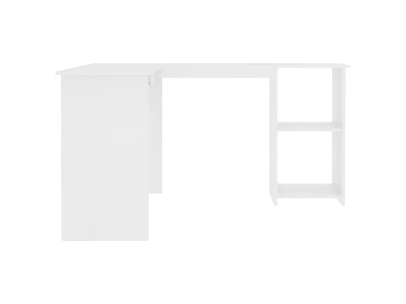 Bureau d'angle en forme de L Blanc 120x140x75 cm