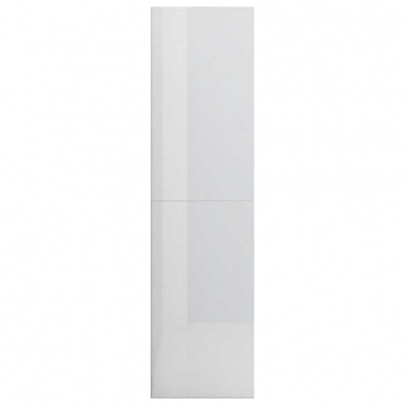 Bibliothèque/Séparateur de pièce Blanc brillant 155x24x160 cm