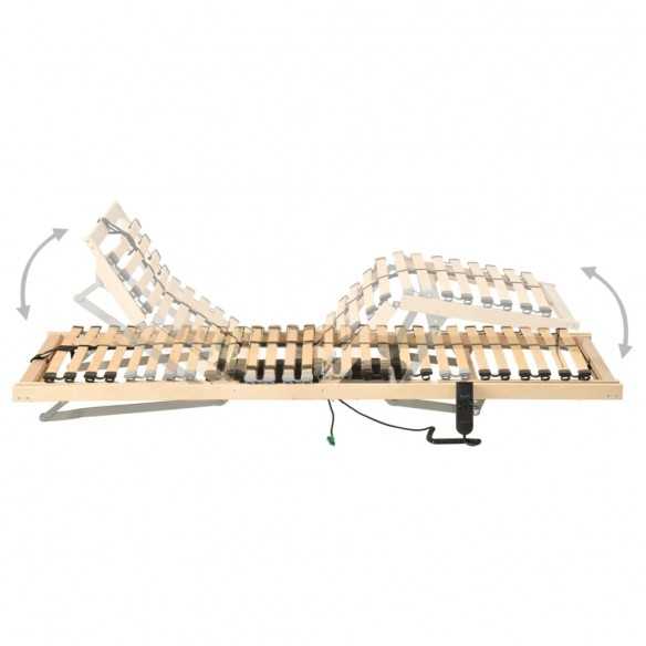 Sommier à lattes électrique avec 28 lattes 7 zones 80x200 cm