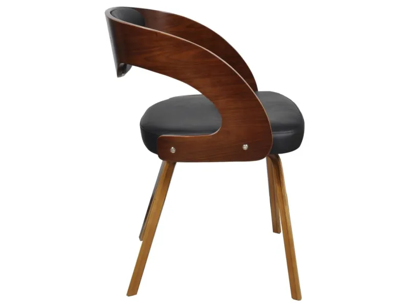 Chaises à manger lot de 2 marron similicuir