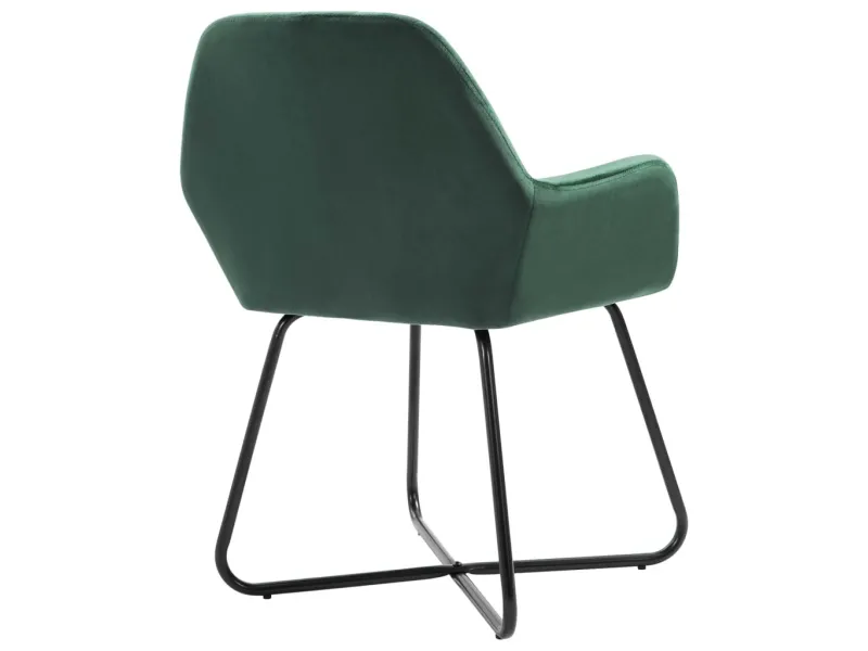 Chaises à manger lot de 2 vert velours