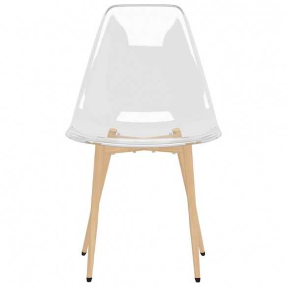 Chaises à manger lot de 2 Transparent PET