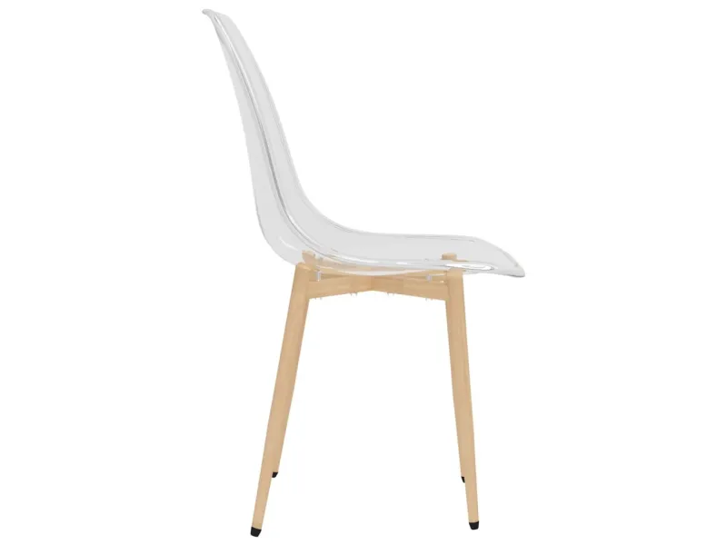 Chaises à manger lot de 2 Transparent PET