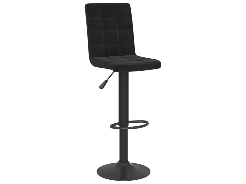 Tabourets de bar lot de 2 noir velours