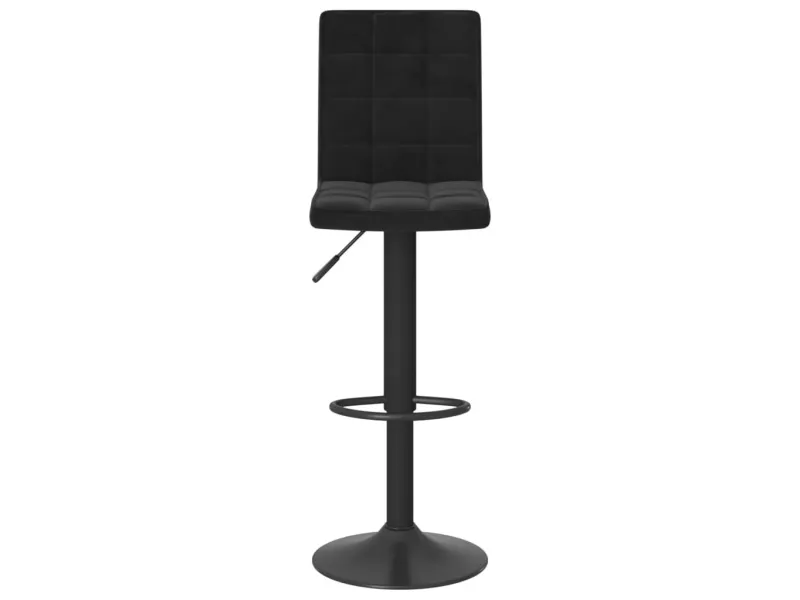 Tabourets de bar lot de 2 noir velours