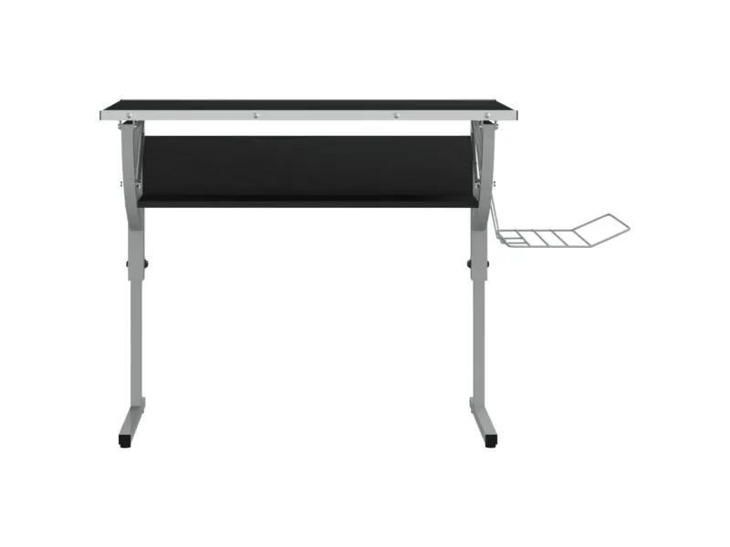 Bureau d'artisanat noir et gris 110x53x(58-87) cm