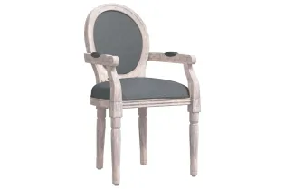 Chaise à manger gris foncé 54x56x96,5 cm tissu 2