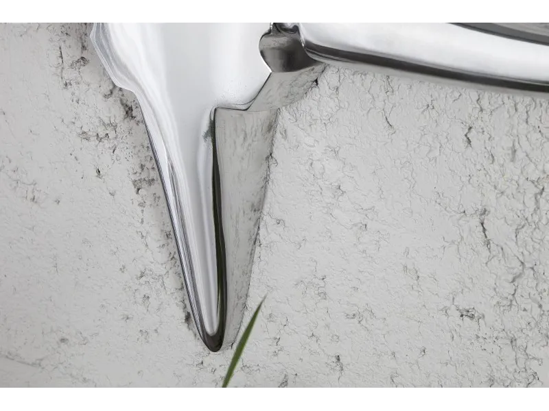 Trophée mural 125 cm Tête de taureau argenté