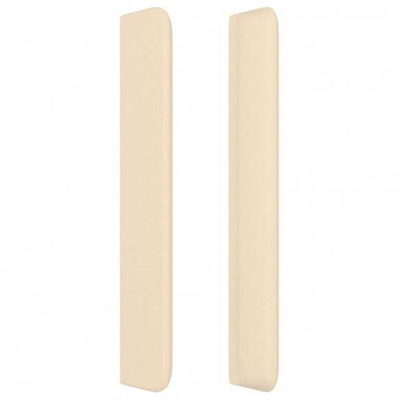 Tête de lit avec oreilles Crème 147x16x118/128 cm Tissu