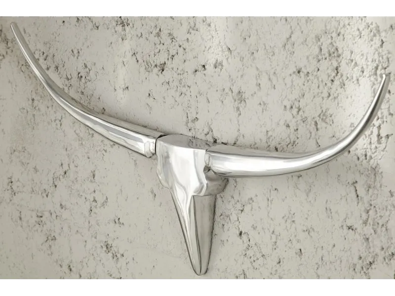 Trophée design Tête de taureau teinté argent