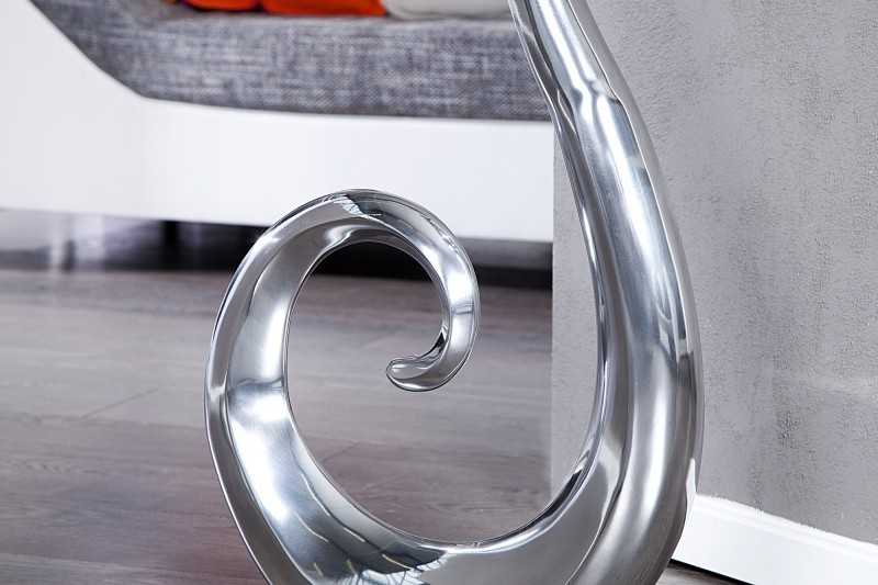 Vase décoratif 106 cm en boucle teinté argenté