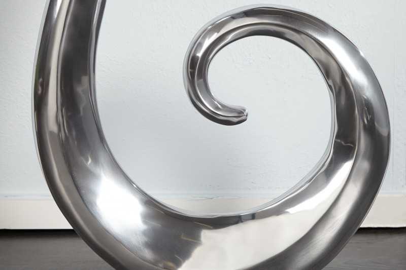 Vase décoratif 106 cm en boucle teinté argenté