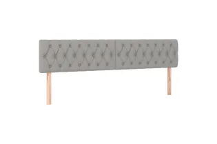 Têtes de lit 2 pcs Gris clair 90x7x78/88 cm Tissu 2