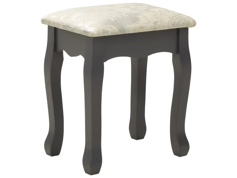 Coiffeuse avec tabouret et miroir pliable en 3 Gris