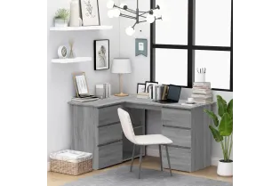 Bureau d'angle Sonoma gris 145x100x76 cm 