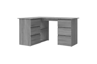 Bureau d'angle Sonoma gris 145x100x76 cm  2