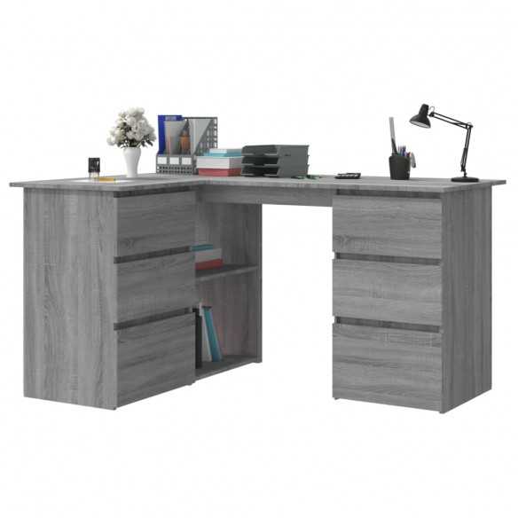 Bureau d'angle Sonoma gris 145x100x76 cm 