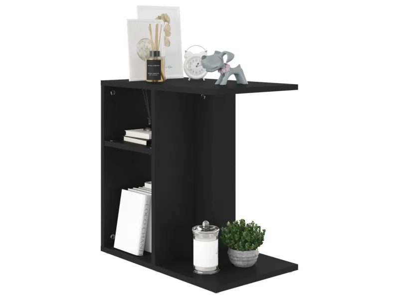 Table d'appoint Noir 50x30x50 cm Aggloméré