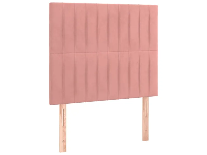 Tête de lit à LED Rose 90x5x118/128 cm Velours