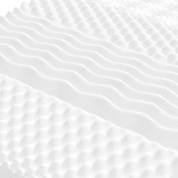 Matelas en mousse blanc 140x200 cm 7 zones dureté 20 ILD