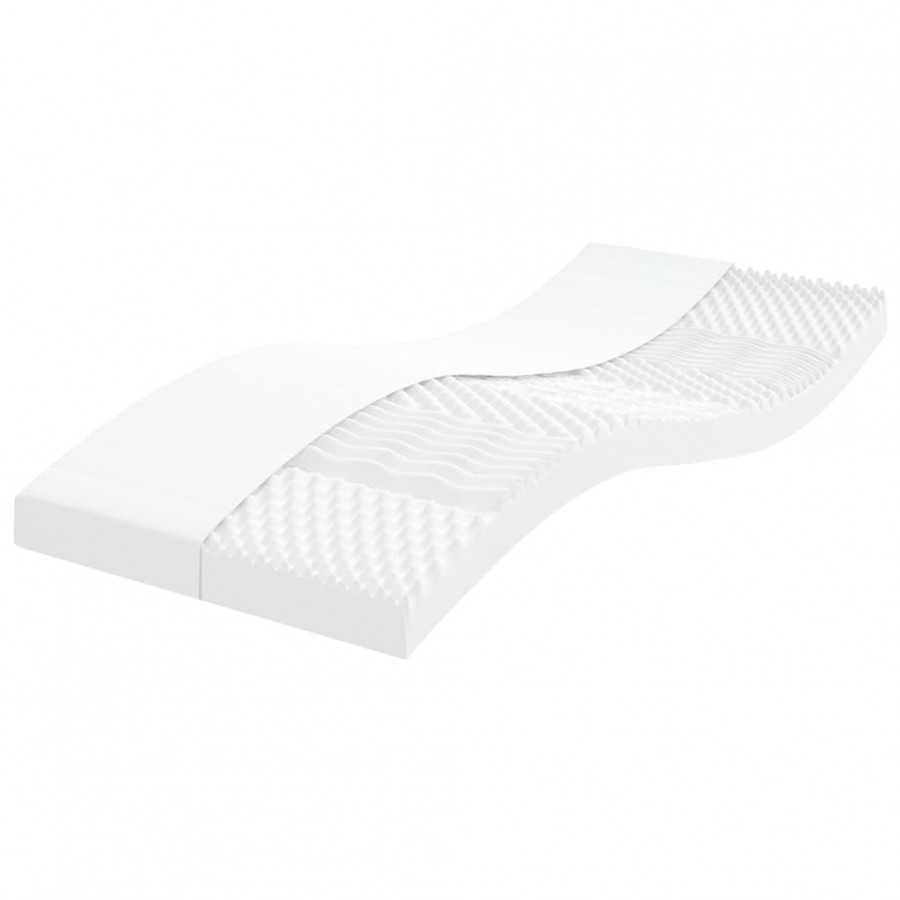 Matelas en mousse 2 pcs blanc 90x200 cm 7 zones dureté 20 ILD