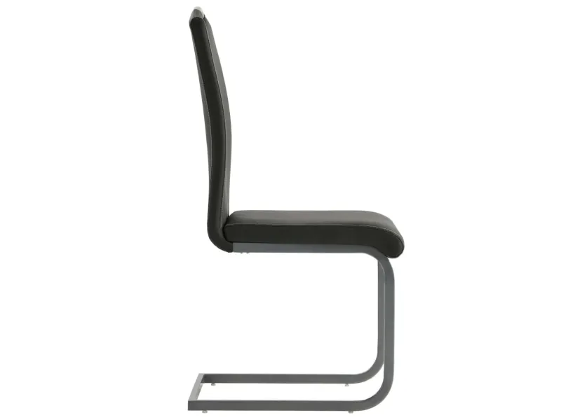 Chaises à manger cantilever lot de 2 gris similicuir