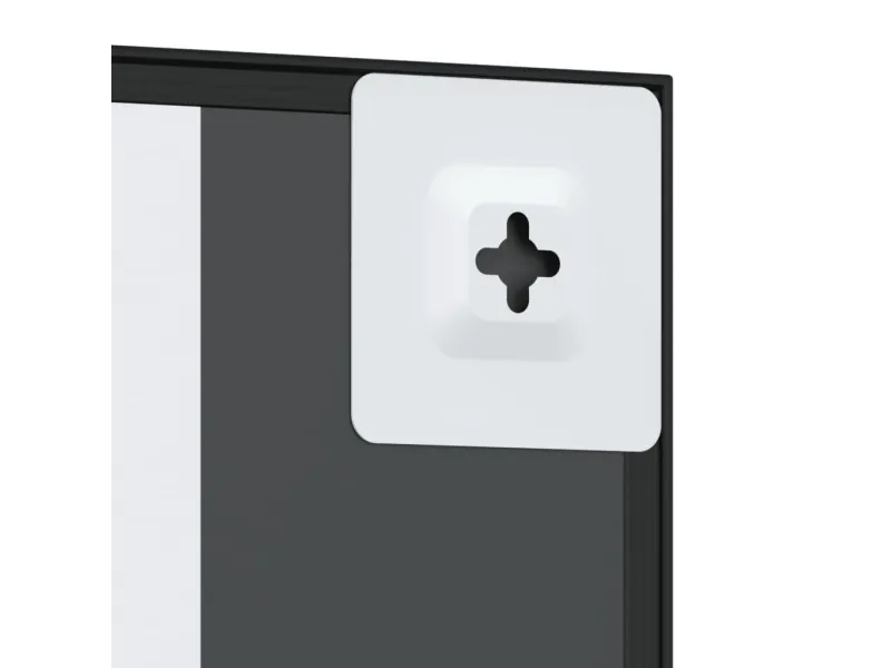 Miroir mural noir 30x60 cm rectangulaire fer