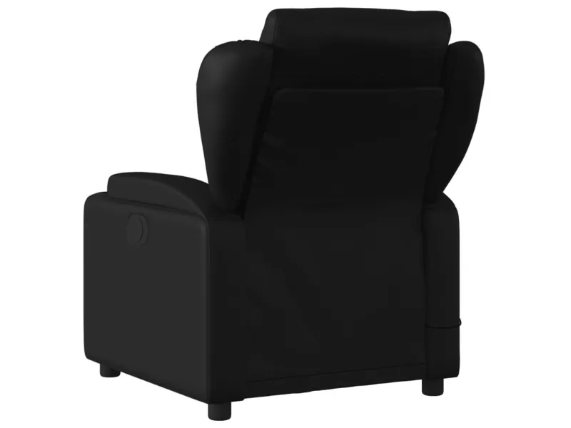 Fauteuil de massage inclinable Noir Similicuir