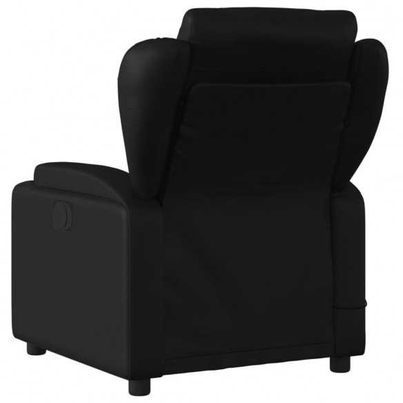 Fauteuil de massage inclinable Noir Similicuir