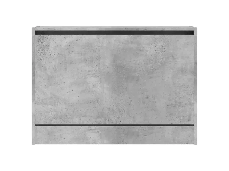 Armoire à chaussures gris béton 80x21x57 cm bois d'ingénierie