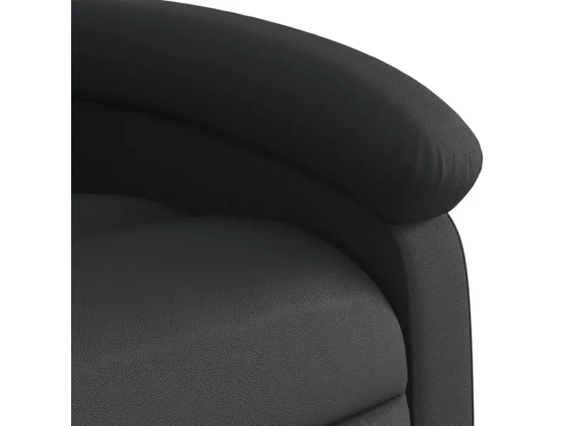 Fauteuil inclinable de massage noir cuir véritable