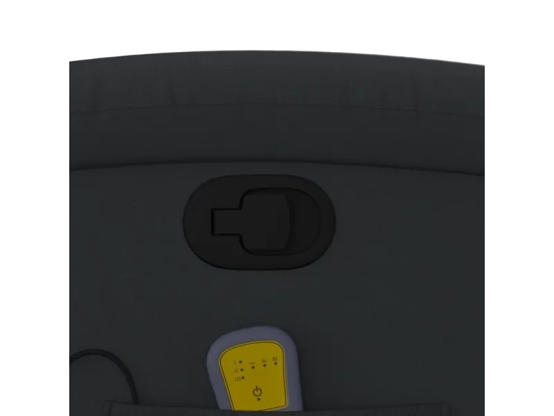 Fauteuil inclinable de massage noir cuir véritable