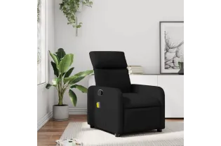 Fauteuil de massage inclinable Noir Similicuir