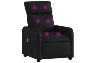 Fauteuil de massage inclinable Noir Similicuir 2