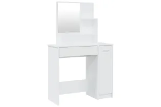Coiffeuse avec miroir Blanc brillant 86,5x35x136 cm 2